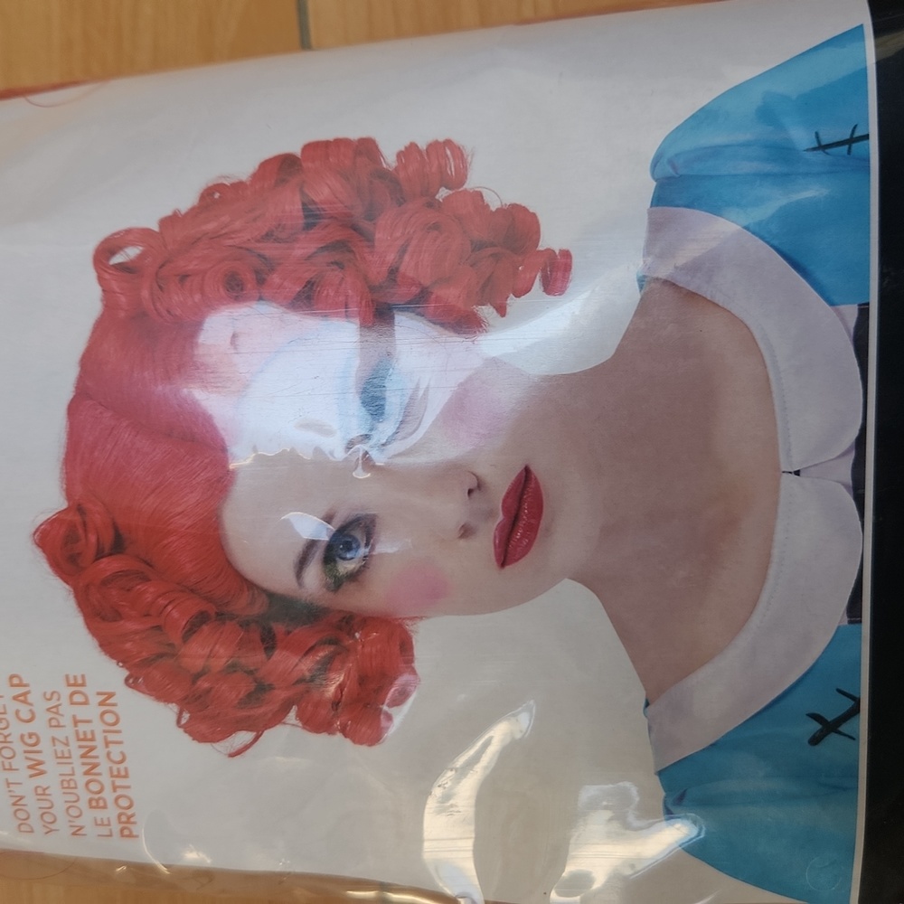Halloween Red Doll Wig